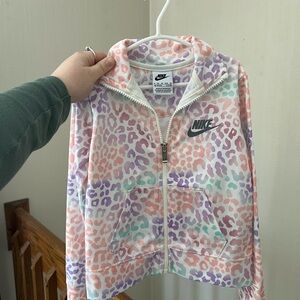Nike Pastel Leopard Print Zip-Up 4T